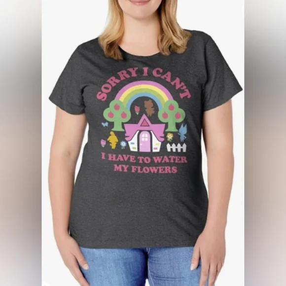 Nintendo Animal Crossing Flowers Tee sz M - Picture 1 of 3